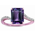 thumbnail image 3 of Star K � Octagon Emerald Cut Big Stone 10x8 Simulated Alexandrite Bypass solitaire ring, 3 of 9