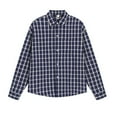 thumbnail image 2 of LIaqionyy Mens Big and Tall Shirts Formal Button down Plaid Long Sleeve Dress Shirt Work Business Casual Tops, 2 of 7