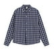 thumbnail image 1 of Blusa y camisa de manga larga con cuello vuelto para hombre, blusa informal a cuadros a la moda con botones y cuello vuelto, blusa de poliéster para hombre, 1 of 7