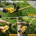 thumbnail image 5 of Hedge Trimmer Cordless,UNTIMATY 21V Electric Bush Trimmer with Rotatable Handle,Brushless Motor Trimmers Battery Powered, for Shrub Cutting,Trimming,Yellow, 5 of 10