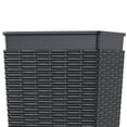 thumbnail image 5 of Tall Planter Rectangular Tall Planter Modern Planter 2PCS 32 Inch Tall Planter Resin Rattan Texture Modern Rectangular Tall Plant Pot With Removable Inner Pots Drainage Holes For, 5 of 6