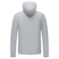 thumbnail image 3 of WREESH Men's Jacket Casual Solid Sports Hooded Long Sleeve Zipper Sun-Proof High Elastic Jacket Gray, 3 of 5