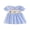 Blue, variant on RUINIXCW Toddler Baby Girl Back to School Dress Kids Kindergarten Outfits Toddler Girl Summer Fall Dress 2 3 4 5 6 Years Apple Pencil Embroidery Doll Collar Short Sleeves Plaid A Line Dress