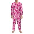 thumbnail image 3 of Sikiie Poodle Dog Mens Pajama Set, Soft Warm Long Sleeve Sleepwear, Cozy Button-Down Pjs for Men-, 3 of 7
