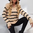 thumbnail image 2 of Vedolay Women's Tops Womens 2023 Long Sleeve Neck Oversized Pullover Knit Sweater,Khaki L, 2 of 5