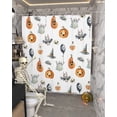 thumbnail image 5 of Halloween Ghost Punpkin and Bats Shower Curtain Set ，Waterproof Fabric Shower Curtains Shower Curtains for Bathroom,Bathroom Decor 36"x72", 5 of 6