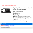 thumbnail image 2 of Right Fog Light Cover - Compatible with 2010 - 2012 Ford Mustang 2011, 2 of 2