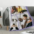 thumbnail image 4 of Custom Blanket with Text Picture Collage Customized Throw Blankets, Birthday Anniversary Wedding Personalized Halloween Christmas Couples Gifts for Boyfriend Girlfriend Photo 8 50"×60", 4 of 6