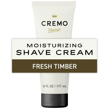 Cremo Heritage Green Men's Shave Cream, Fresh Timber Scent, 6 fl oz