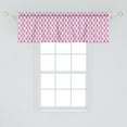 thumbnail image 2 of Ambesonne Watercolor Window Valance, Floral Handmade Motifs, 54" X 18", Hot Pink Fuchsia White, 2 of 3