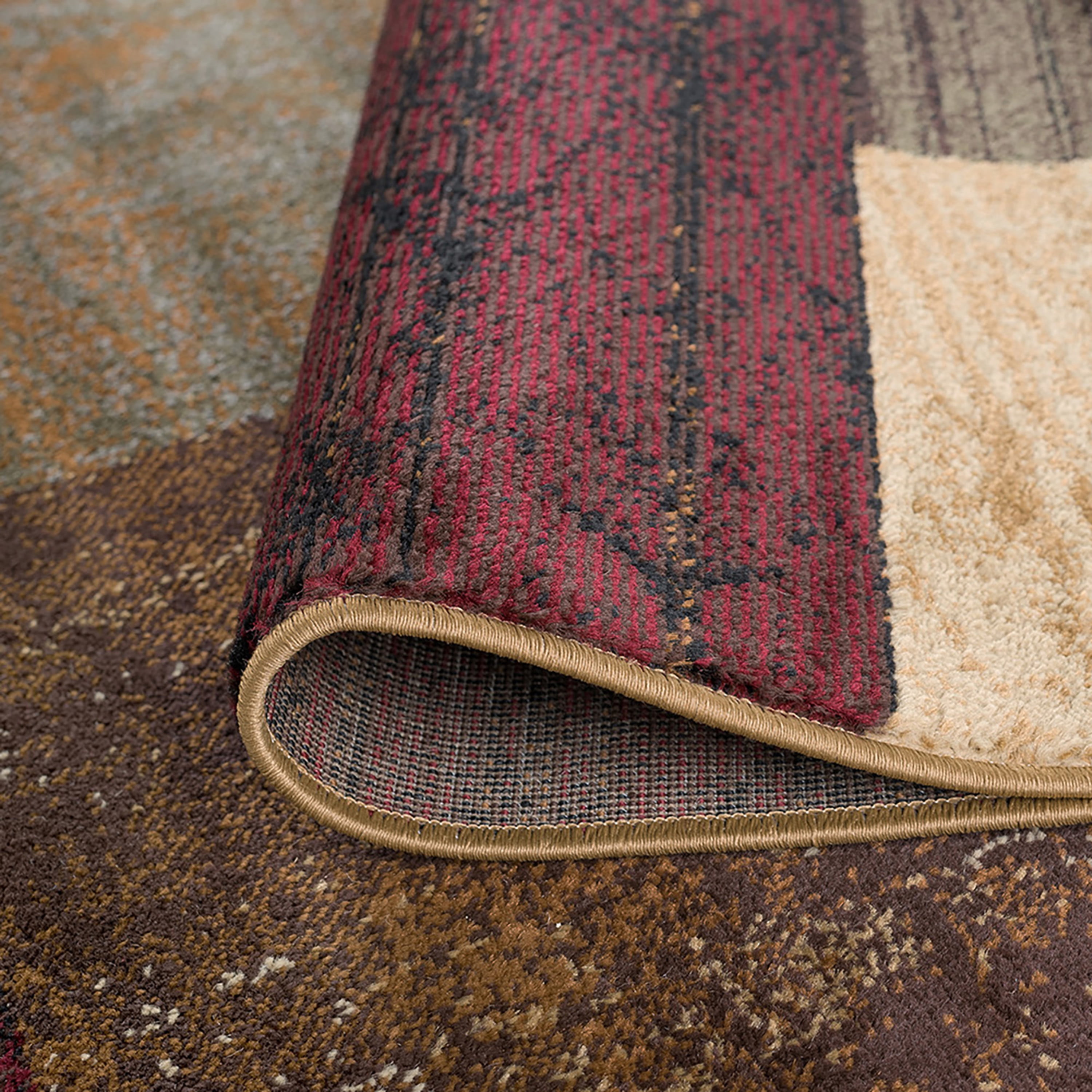 Elegance Contemporary 5' x 7' Multi-Color Polypropylene Indoor Area Rug