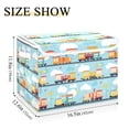 thumbnail image 5 of Yayeee Collapsible Cube Storage Bin with Lid Fabric Closet Decorative Basket with Handles, Cartoon Train Pattern, 5 of 7
