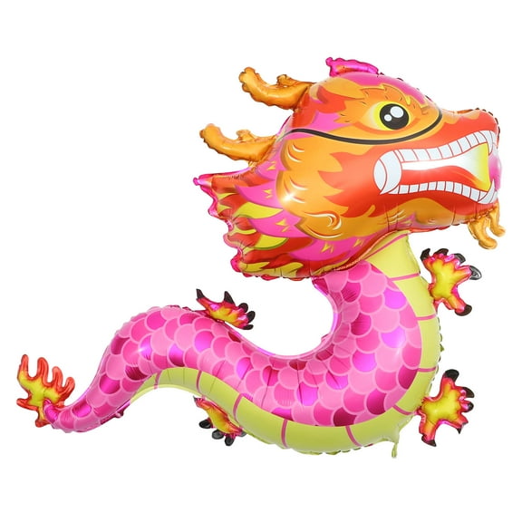 DEEPCRAFF Dragon Themed Balloons Green Aluminum Film 5Pcs for Festive Atmosphere