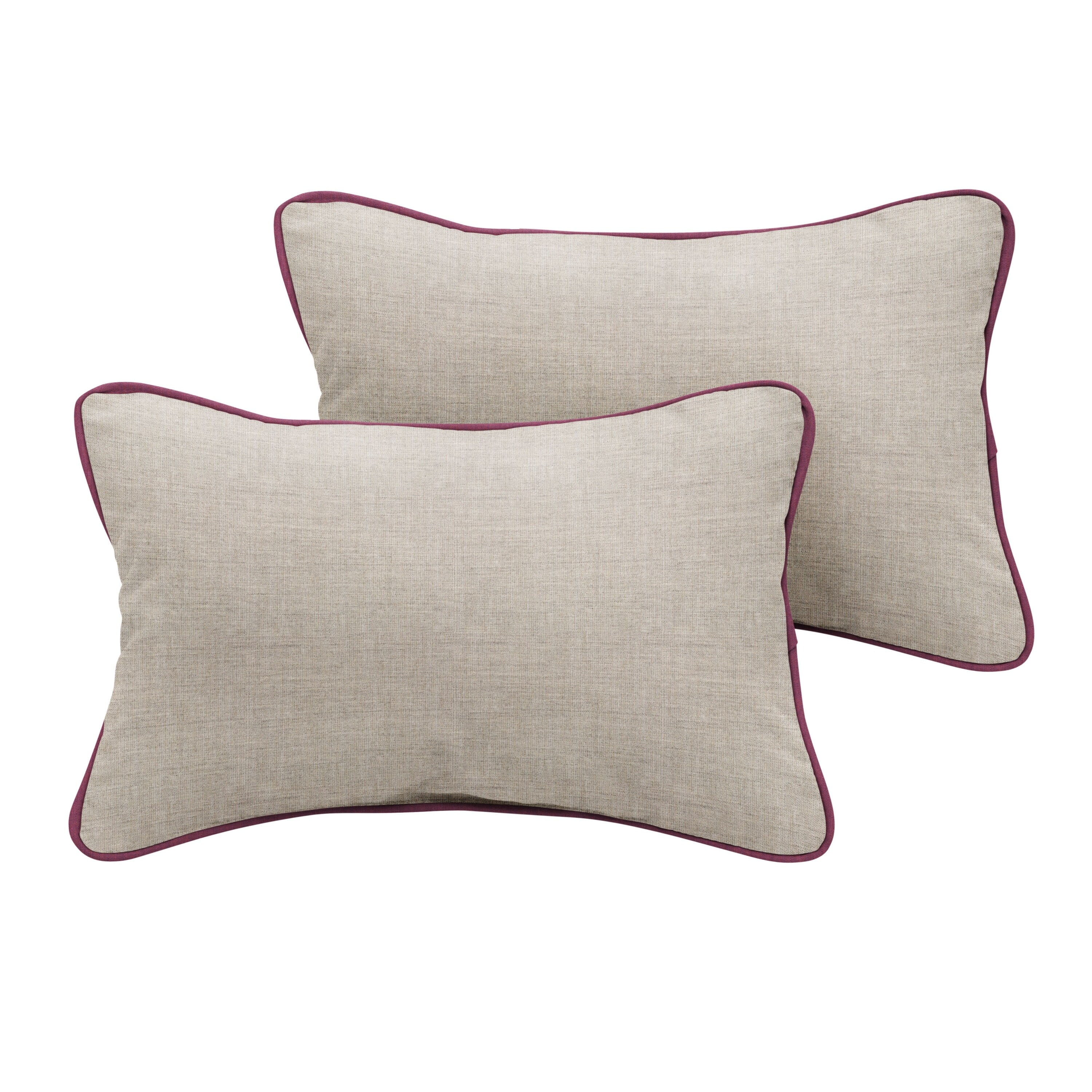 Humble And Haute Sunbrella Cast Silver Canvas Iris Corded Indoor Outdoor Pillow Set Walmart Com Walmart Com