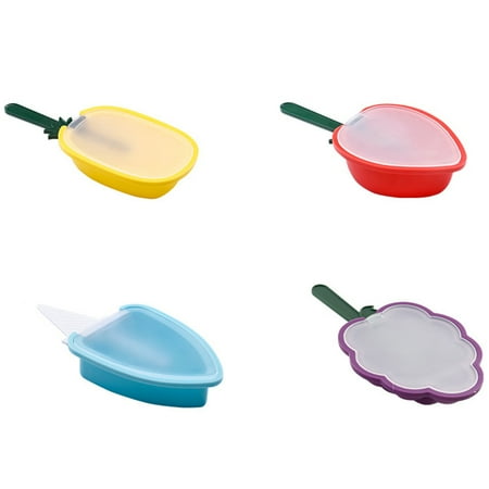 

DIY 4 Plastic Ice Cream Popsicle Square Mold Mould Tray Maker Lid