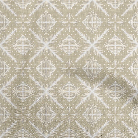 oneOone Georgette Viscose Beige Fabric African Sewing Craft Projects Fabric Prints By Yard 42 Inch Wide