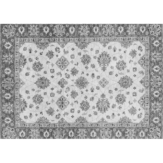 Ahgly Company Indoor Rectangle Abstract Gray Modern Area Rugs, 6' x 9'