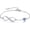 Sliver-Blue, variant on Women’s Infinity Heart Pendant Chain Bracelet, Silver Tone Adjustable Bracelet with Sparkling Red CZ Stone, Romantic Jewelry Gift for Wife, Girlfriend, Mom