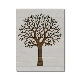 Large Beautiful Country Primitive Tree - Stencil