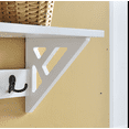 thumbnail image 6 of Alaterre Furniture Coventry 36 in. Wall Mounted Coat Hooks With Storage Shelf, Easy Assembly, Traditional Modern Décor, White, 6 of 7
