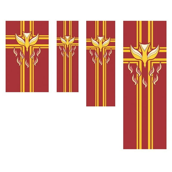 Celebration Banners 149549 Banner-Confirmation & Pentecost with Pole Hems - 3 x 9 ft.