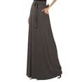 thumbnail image 5 of YUEJUIR Womens Skirts Spring And Autumn City Leisure Skirt Ladies Solid Color Drawstring Skirt Casual Skirts For Women Womens Maxi Skirt (Gray,XXL), 5 of 6