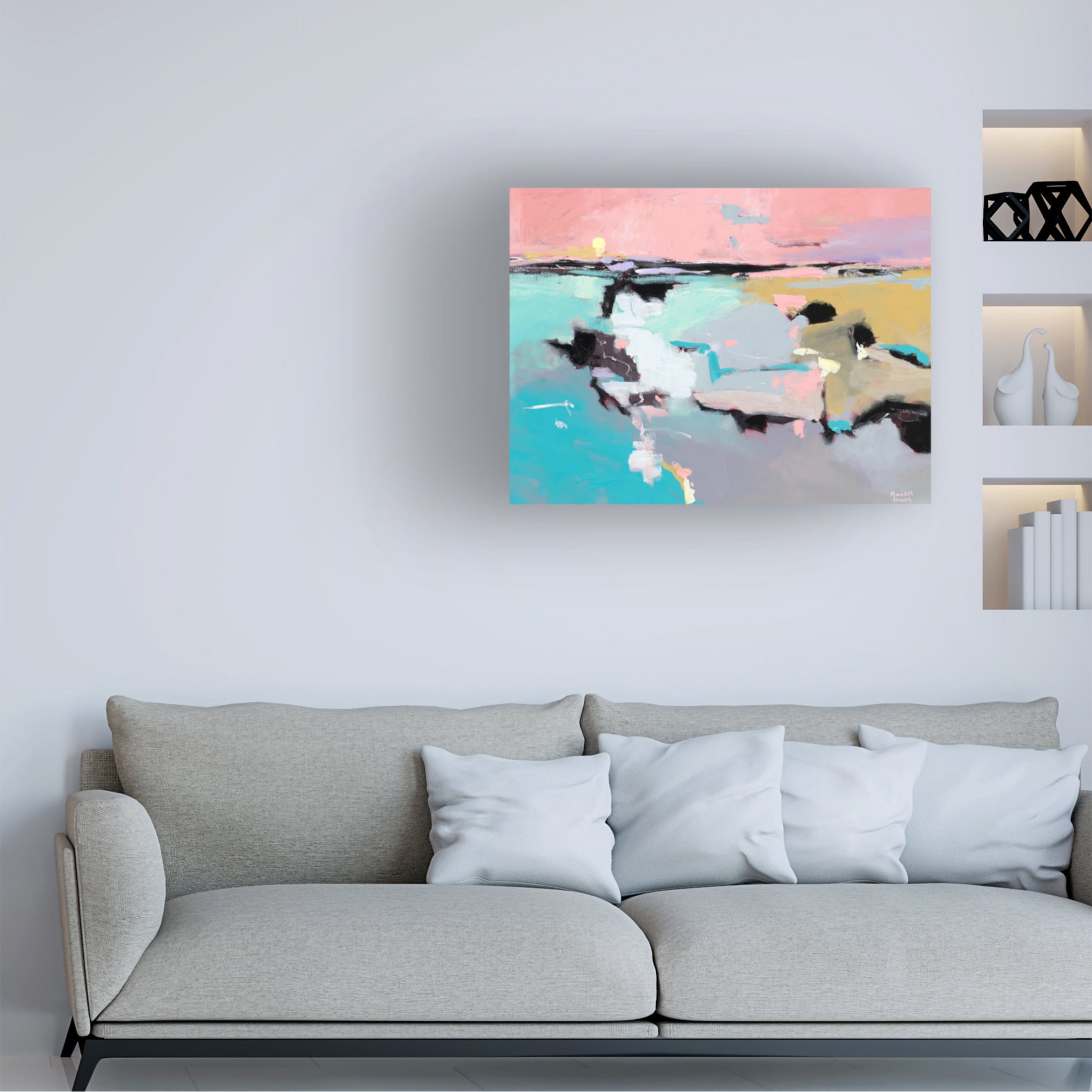 Canvas Wall Art - Meredith Howse 'Abstract Thought 21 August' Wall Art for Living Room, Bedroom, or Office Décor by Trademark Fine Art - 24 x 18 Inches