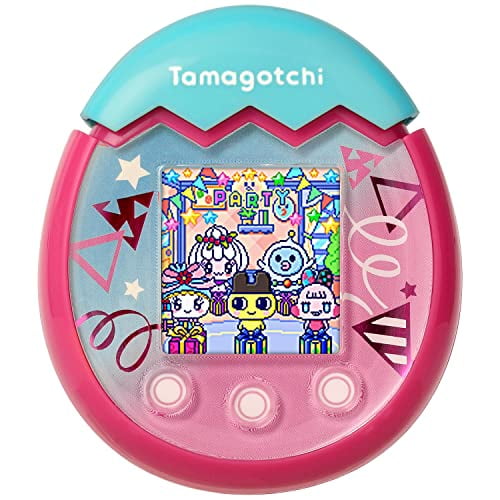 Tamagotchi Pix Party - Confetti Shell Design (Pink) - Includes Camera, Touch Buttons, 18 Games - Virtual Pet Experience for Ages 6+