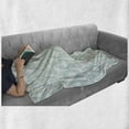 thumbnail image 6 of Seafoam Soft Flannel Fleece Blanket, Tangled Lines with Rhombus Pattern Symmetrical Geometric Composition, Cozy Plush for Indoor and Outdoor Use, 50" x 70", Pale Blue Seafoam White, by Ambesonne, 6 of 6