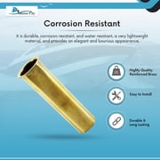 MARINE CITY Brass Drain Tube Corrosion Resistant Easy Functional and Smooth Design, 3-7/8 x 1 Inch, for Boat Water Marine Transom Motor Well Live Well Bait Well Pack of 1