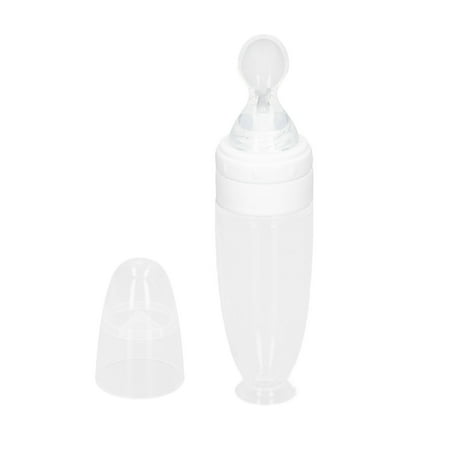 

Spoon Feeding Spoon Light Weight Suction Cup Design Filter Cover Convenient Practical For Home For Indoor For Outdoor White