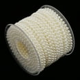 thumbnail image 4 of serony 20 Meters Pearl Beads Chain Ribbon Trim for Wedding Decor DIY Beige, 4 of 9