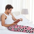thumbnail image 5 of Lsque heart with cow Print Men's Pajama Pants, Lounge Pant - Comfortable Home Wear,Elastic Waistband, Stylish Design-X-Large, 5 of 6