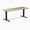White Ash Emerald River / Matte Black, variant on Desky Resin Hardwood Office Desk - White Ash Emerald River / 72 X 30 Inches / White