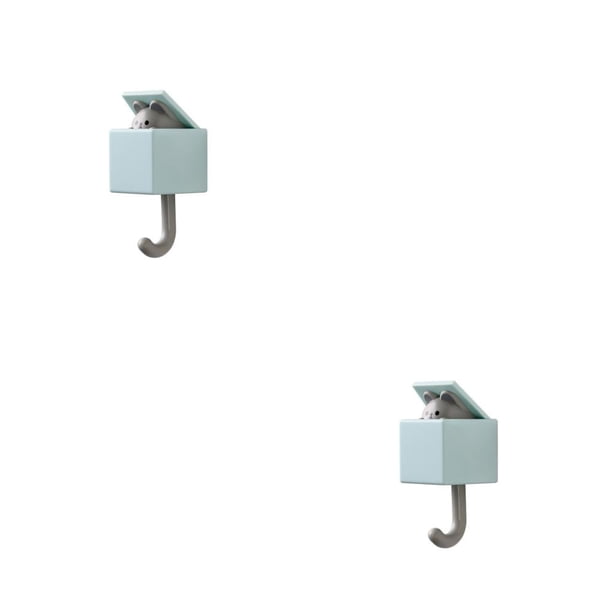 Injueey Gancho de pared Adorable para el hogar, colgador de bolso autoadhesivo para sala de estar, ropa sin clavos, pantalones, camisas, Type4 NO4