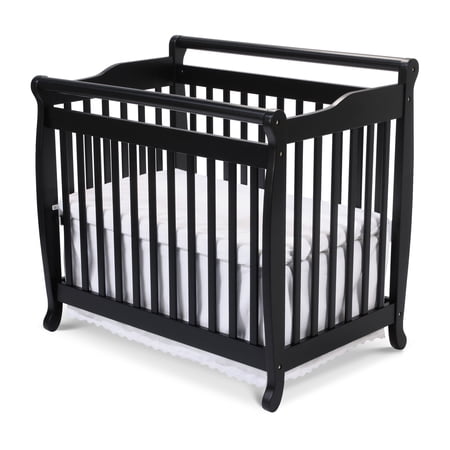 DaVinci Emily 2-in-1 Mini Crib and Twin Bed, Ebony Black