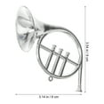 thumbnail image 2 of Shisuyan 12 Pcs Mini Instruments de Musique Trompette Modèles d'Instruments de Musique Argent 9x8x5in pour Organisateurs de Fête, 2 of 8