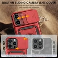 thumbnail image 3 of for iPhone 15 Pro Case with Screen Protector - Slide Camera Cover Protective Phone Case with Ring Stand, Heavy Duty Shockproof Rugged Bumper for iPhone 15 Pro Accessories Red, 3 of 15