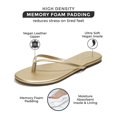 thumbnail image 2 of Sandalias tipo flip flop de cuero vegano con espuma viscoelástica Project Cloud, color dorado, 2 of 5