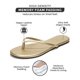thumbnail image 2 of Sandalias tipo flip flop para mujer Project Cloud, doradas, de cuero vegano, ligeras, 2 of 5