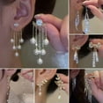 thumbnail image 5 of GKNET Elegant Zircon Crystal Tassel Earrings Stud Drop Dangle Women Party Delicate Jewelry Gift-57.Rose Flower, 5 of 9