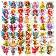 thumbnail image 2 of Pegatinas de vinilo impermeable con forma de flor, hada y elfo, anime, 50 unidades, 2 of 3