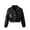 Black, variant on AherBiu Teen Girls Clothes Leather Jackets Elastic Button down Collared Coats Streetwear Outwear