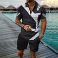 thumbnail image 2 of Fimkaul Mens Summer 2 Piece Outfits Short Sets 3D Suit Shorts Beach Tropical HawaiianSS Body Sports Shorts Suit Sports Suit Short Sleeve Tracksuits Grey L, 2 of 4