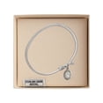 thumbnail image 3 of 7 1/4 inch Oval Eye Hook Bangle Bracelet w/ Immaculate Heart of Mary in Sterling Silver, 3 of 3