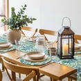 thumbnail image 6 of Palm Leaves Round 13 Inch Placemats Set of 6, Green Blue Tropical Plants Summer Country HeatResistant Non Slip Place Mats for Dining Table, Wipeable Braided Kitchen Table Mats for Housewarming, 6 of 9