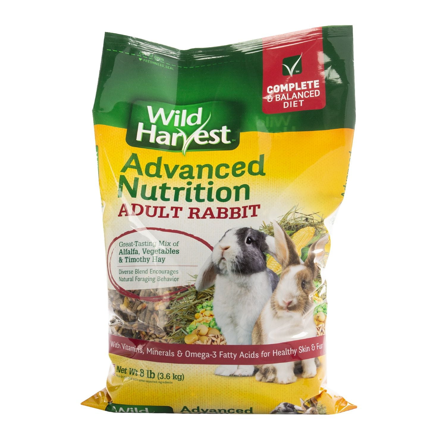 Wild Harvest Mix Rabbit Food, Vegetable & Grain, 8 lb. Bag