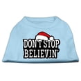 thumbnail image 3 of Christmas Screenprinted Dog Shirt, "Don't Stop Believin", 3 of 10