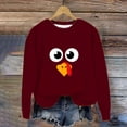 thumbnail image 4 of QASIEATN Hoodies for Graceful Women Fashion, Thanksgiving Turkey Print Funny Round Neck Casual Long Sleeve Top Sweatshirt Couple Or Family, Womens Fall Tops, 4 of 4
