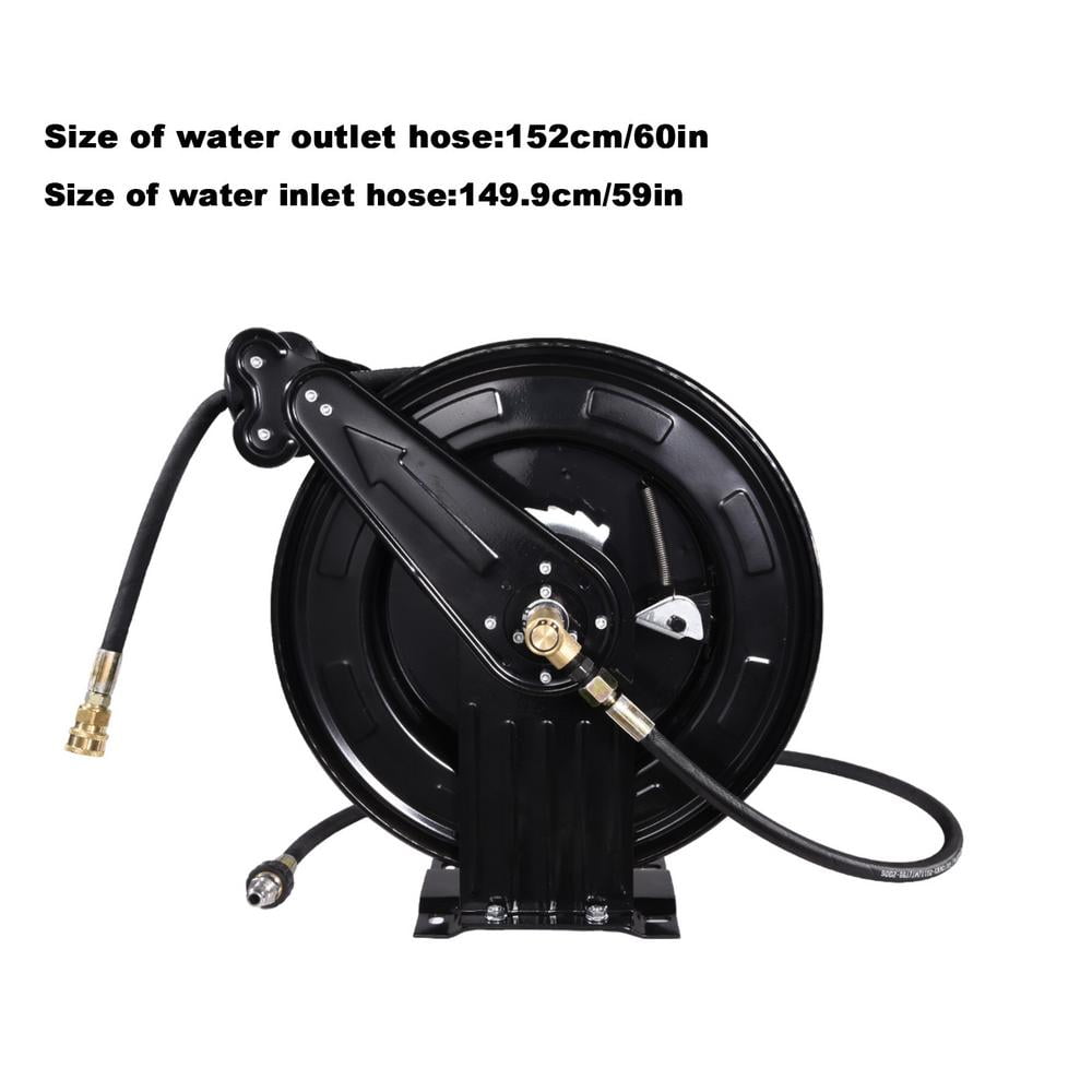 Xianers Washer Reel 3/8inch X 50 FT Heavy Duty Garden Hose Reel Auto-Retractable 4000 PSI Steel ArmHose Reel For Easy Watering Of Garden Or Yard famous